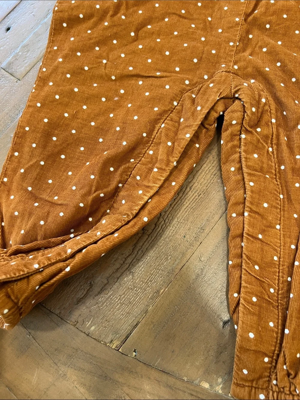 Mini Boden rainbow Hedgehog polka dot corduroy overalls 12-18 months